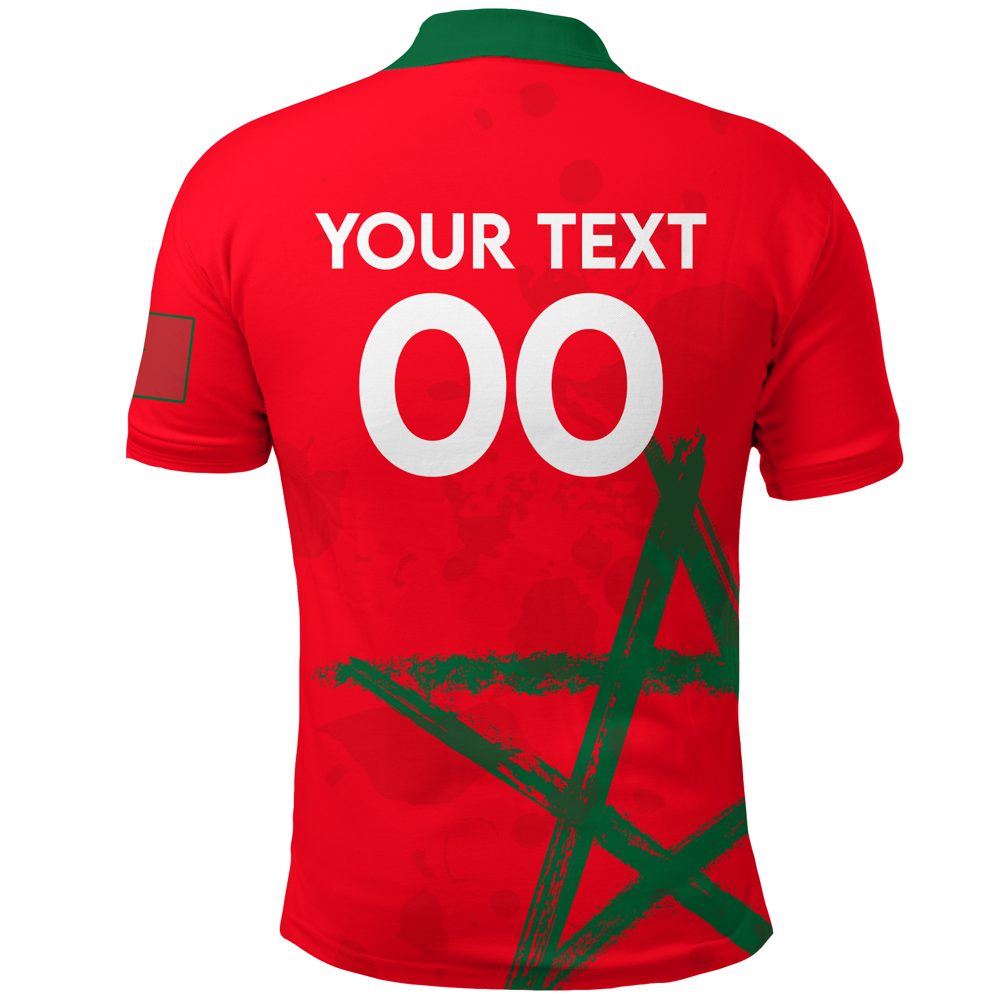 Custom Morocco Polo Shirt Football 2022 LT2
