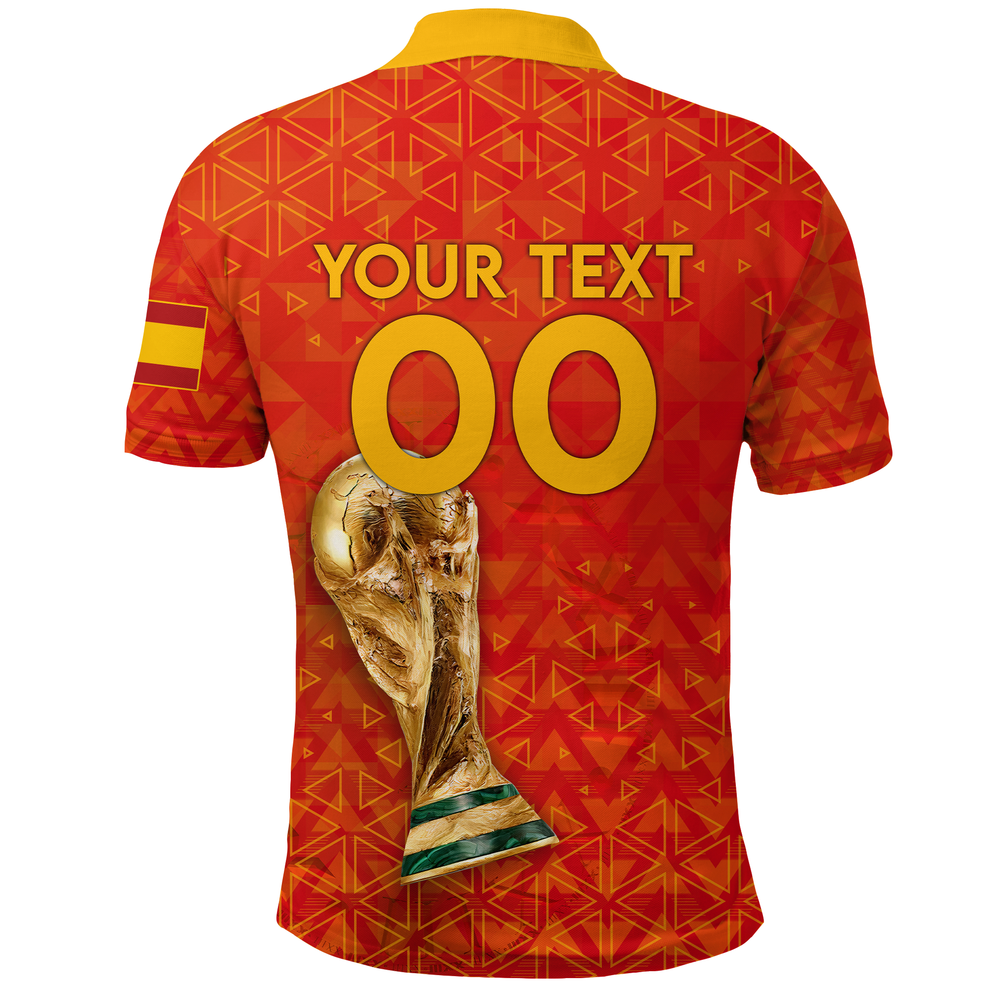 Custom Spain Polo Shirt Football 2022 LT2