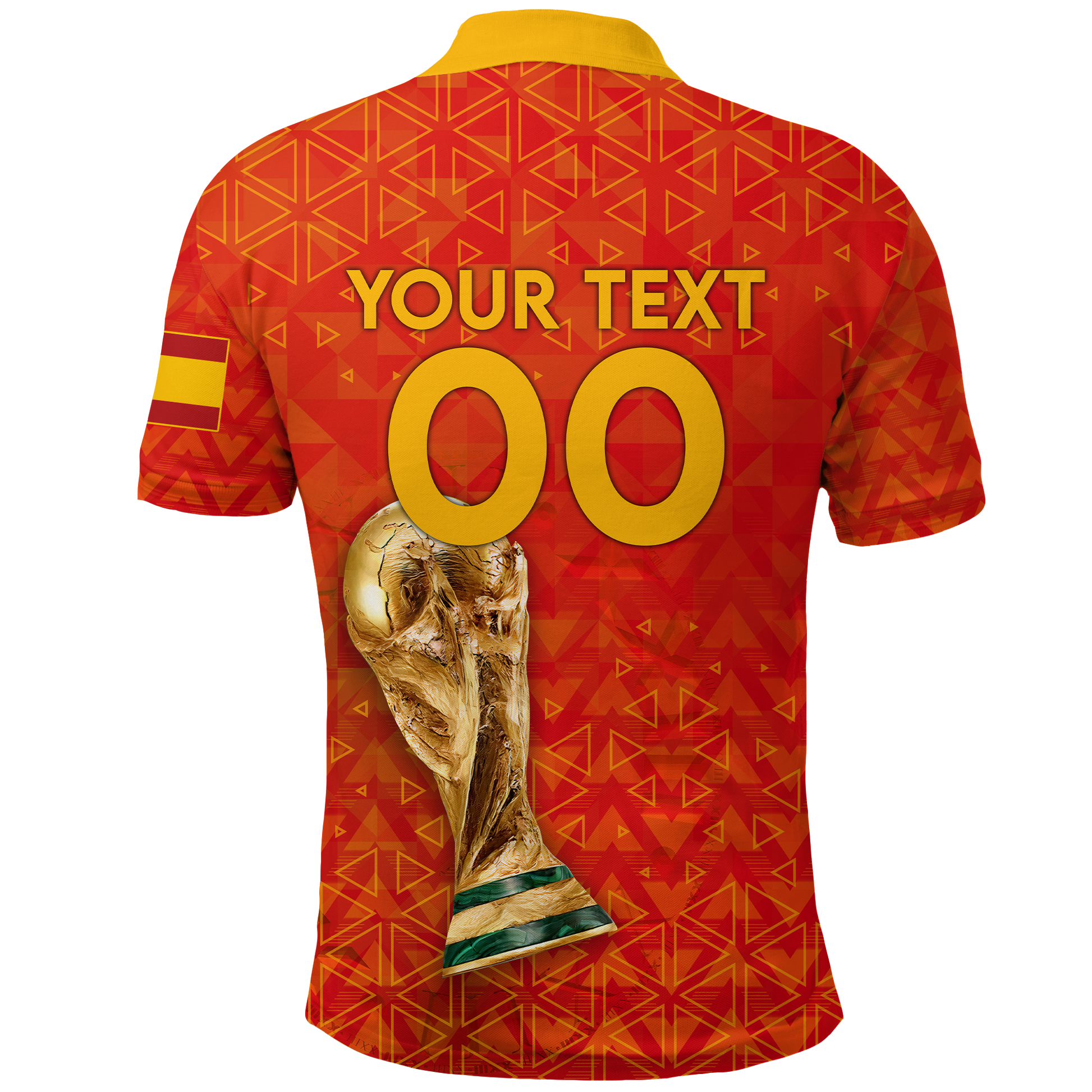 Custom Spain Polo Shirt Football 2022 LT2