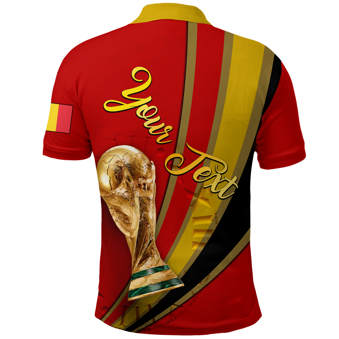 Custom Belgium Polo Shirt Football 2022 LT2