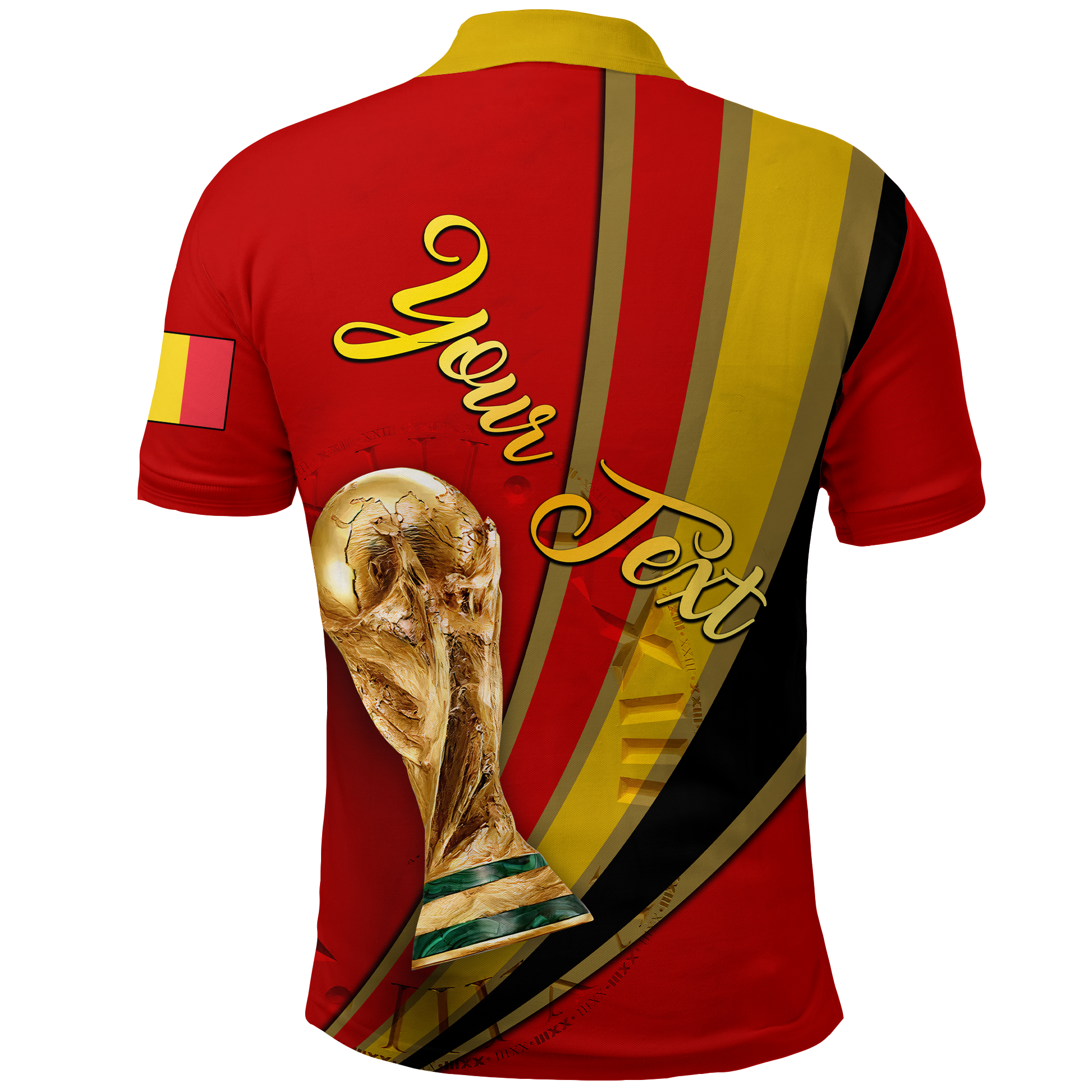 Custom Belgium Polo Shirt Football 2022 LT2