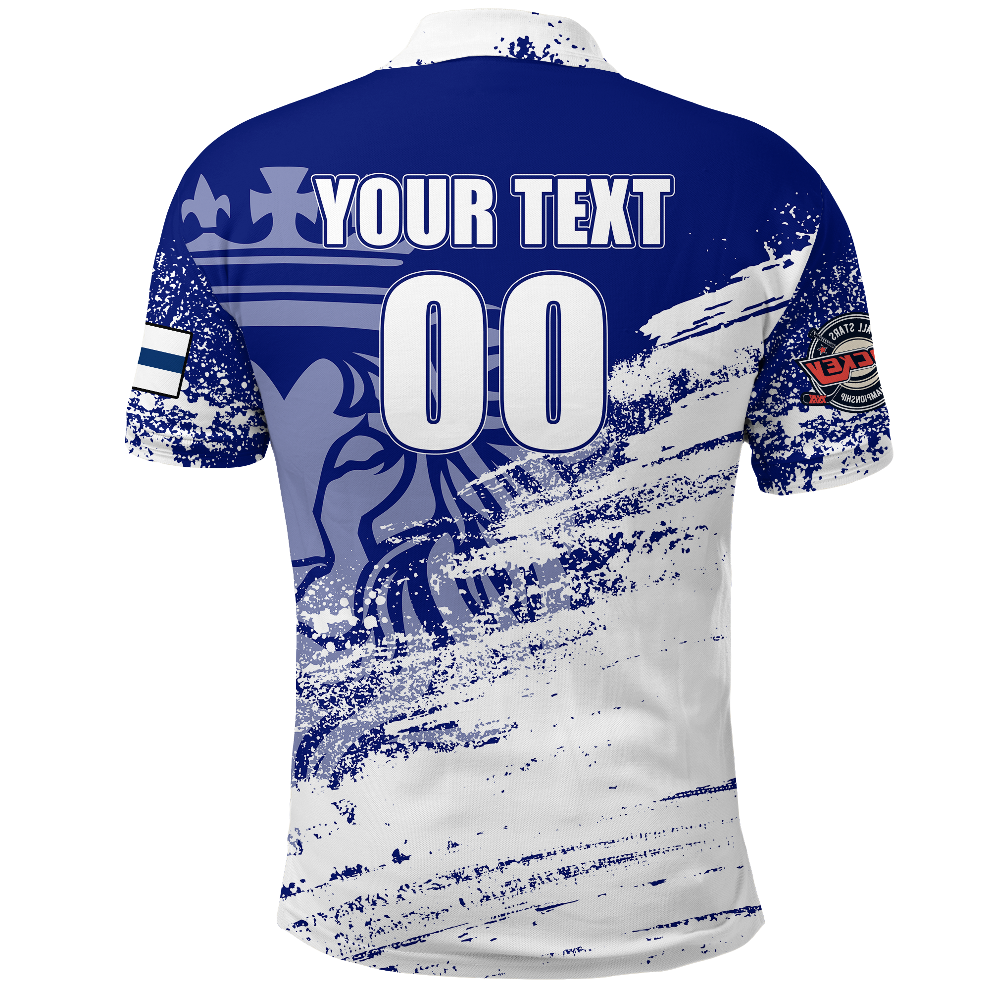 Custom Finland Polo Shirt Suomi Leijonat Hockey LT2