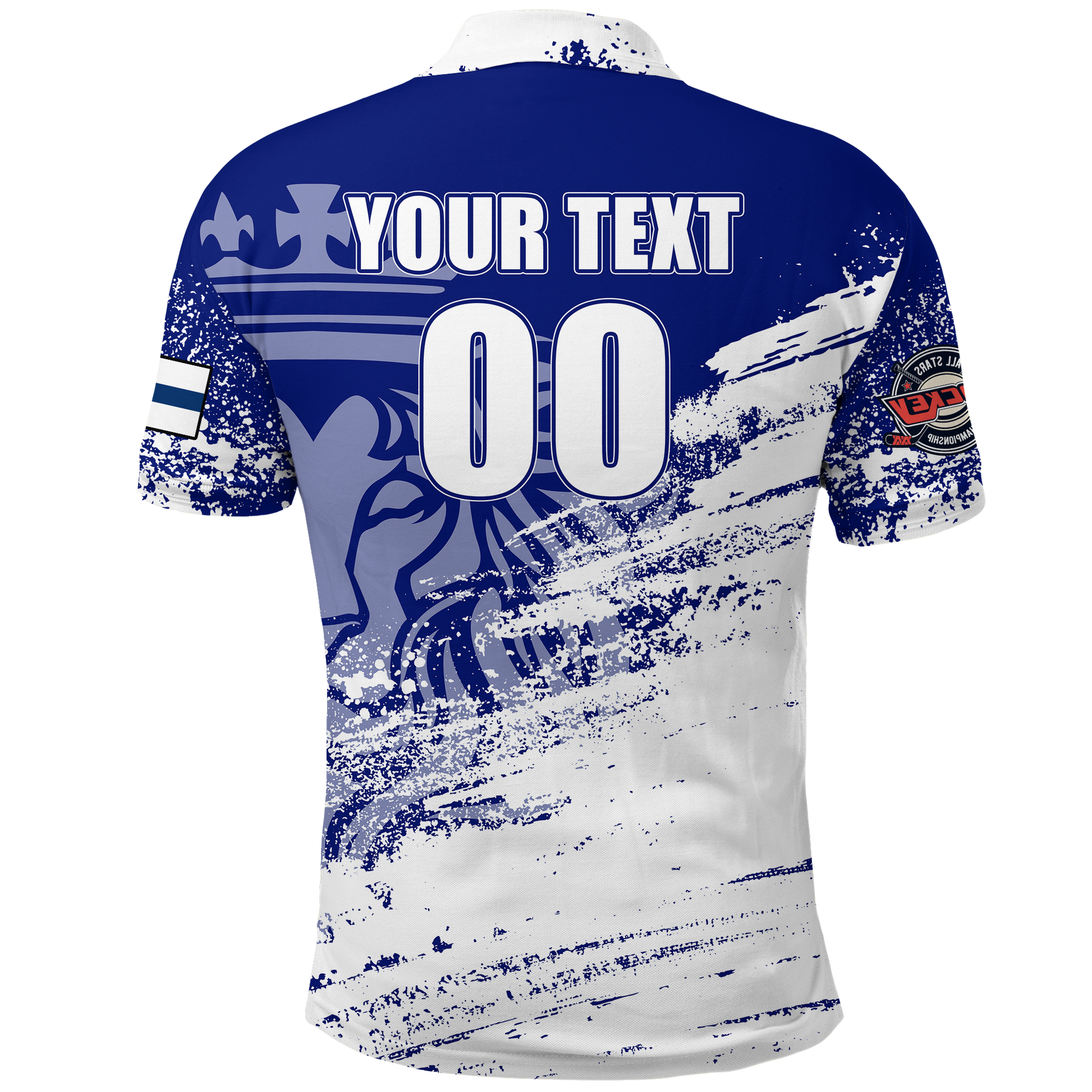 Custom Finland Polo Shirt Suomi Leijonat Hockey LT2