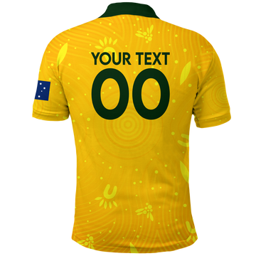 Custom Australia Polo Shirt Football 2022 LT2