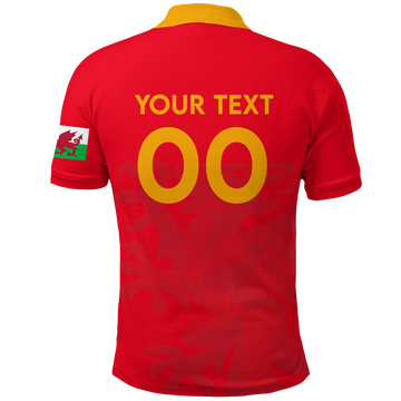 Custom Wales Polo Shirt Football 2022 LT2