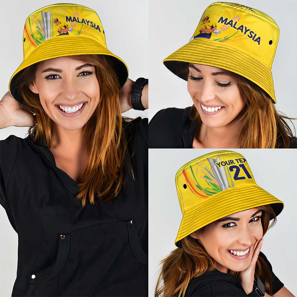 Custom Cricket Malaysia East Asia-Pacific Bucket Hat Malaysia Road to Glory LT9