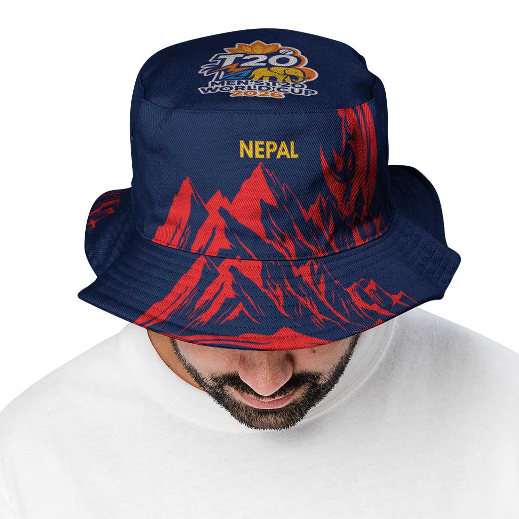 Custom Cricket Nepal East Asia-Pacific Bucket Hat Nepal Rhinos Champions LT9