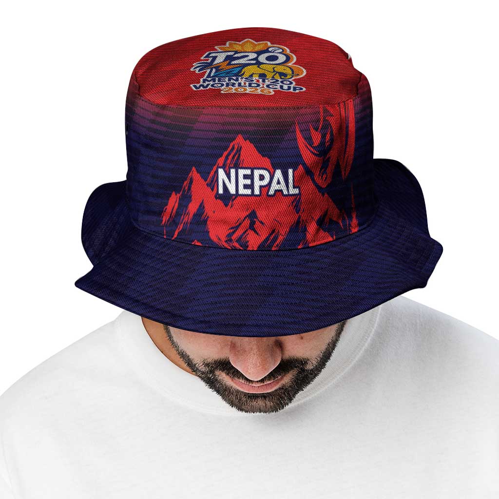 Custom Cricket Nepal East Asia-Pacific Bucket Hat Nepal Rhinos Twenty20 LT9