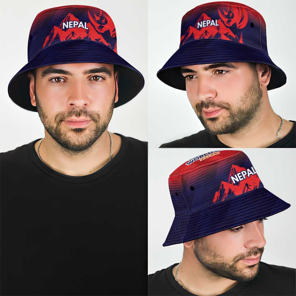 Custom Cricket Nepal East Asia-Pacific Bucket Hat Nepal Rhinos Twenty20 LT9