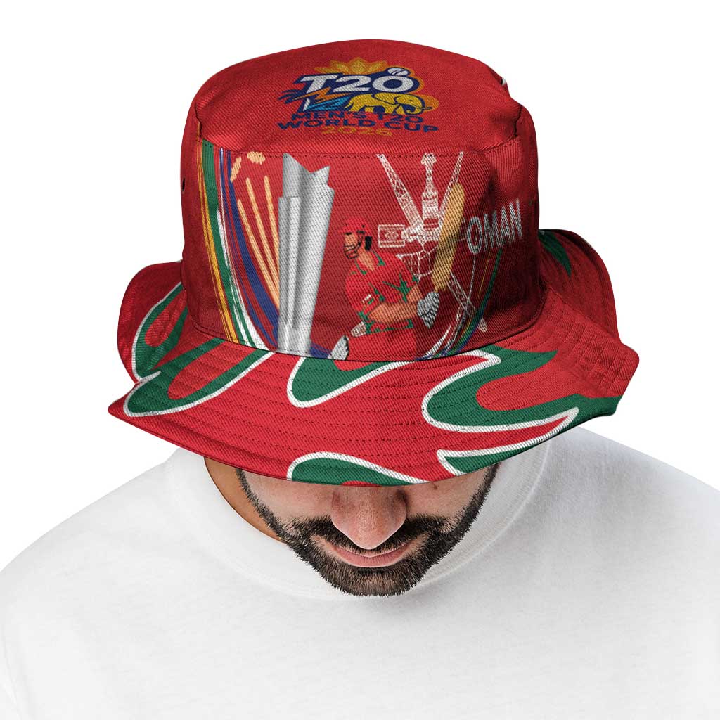Custom Cricket Oman East Asia-Pacific Bucket Hat Oman Home Victory Spirit LT9