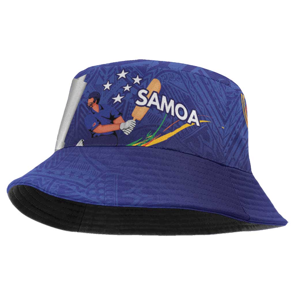 Custom Cricket Samoa East Asia-Pacific Bucket Hat Samoa Storming the Limits LT9