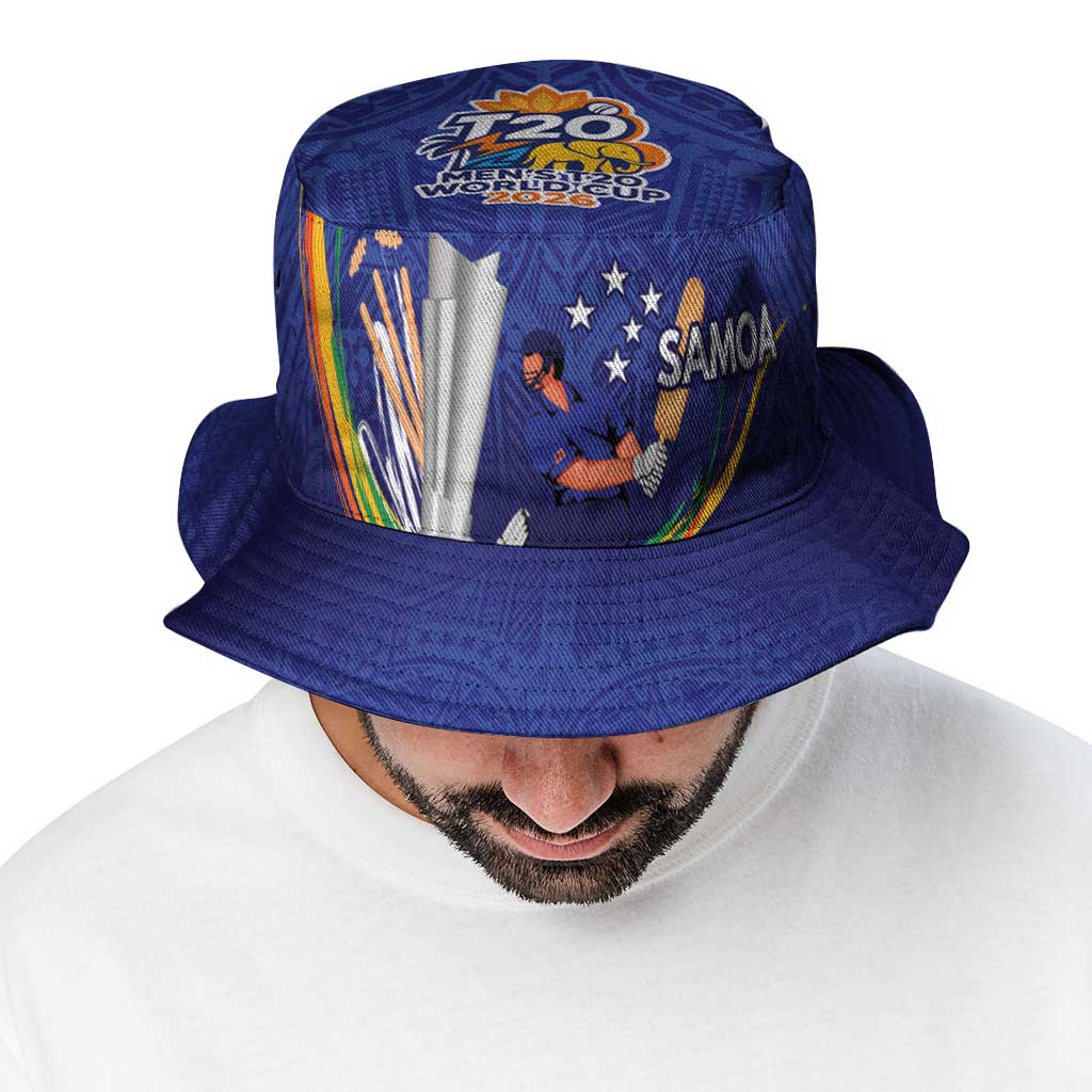 Custom Cricket Samoa East Asia-Pacific Bucket Hat Samoa Storming the Limits LT9