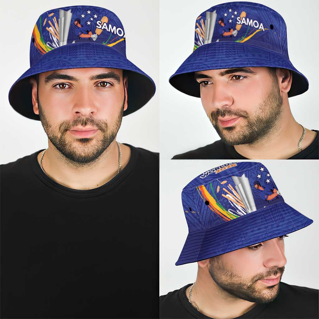 Custom Cricket Samoa East Asia-Pacific Bucket Hat Samoa Storming the Limits LT9