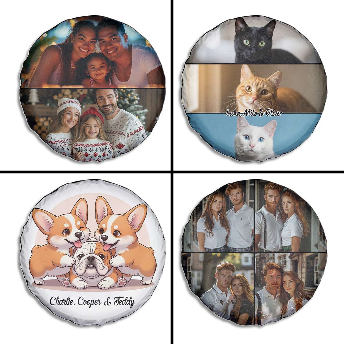 Custom Photo Text Logo Spare Tire Cover Simple Style CTM09