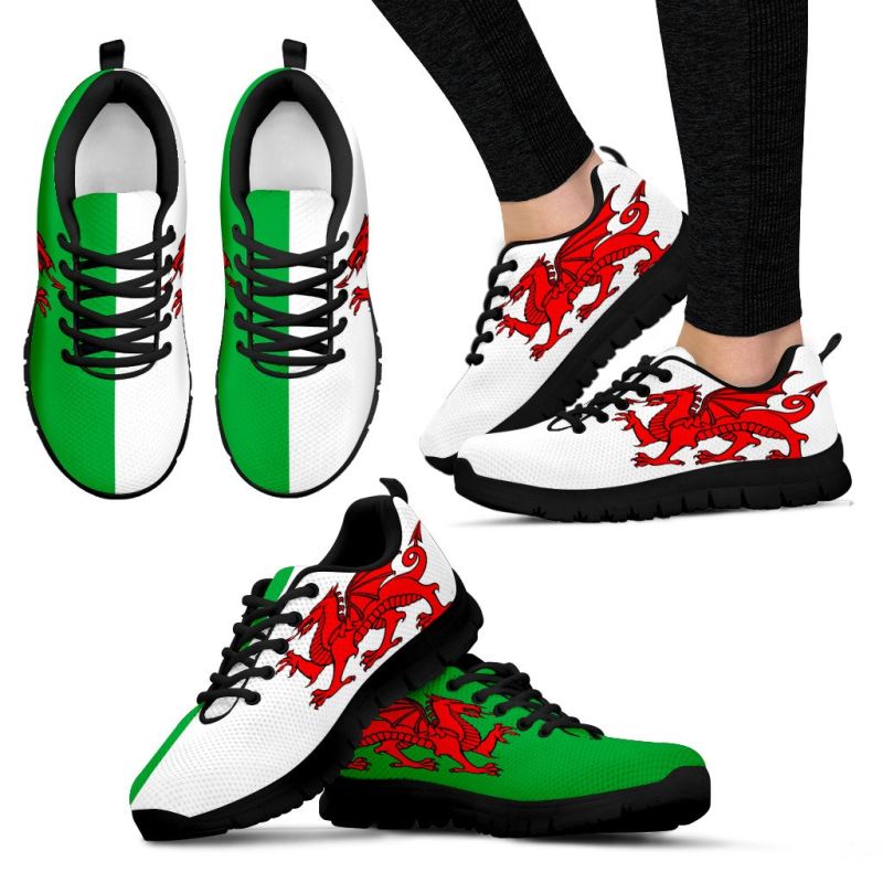 Cymru Wales (Welsh) Dragon Unisex Sneakers (Shoes)