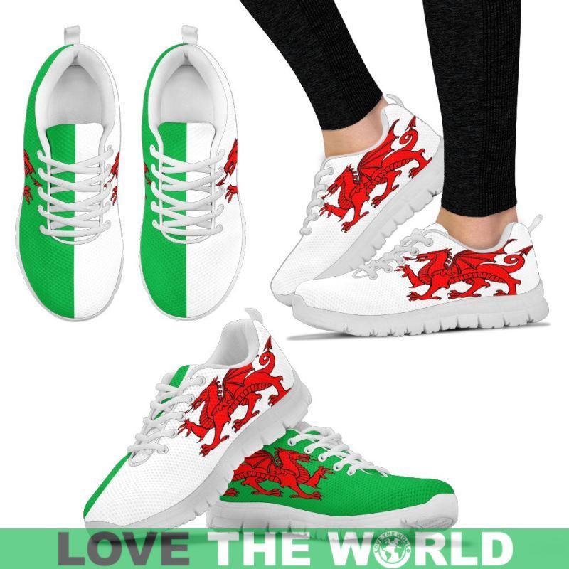 Cymru Wales (Welsh) Dragon Unisex Sneakers (Shoes)