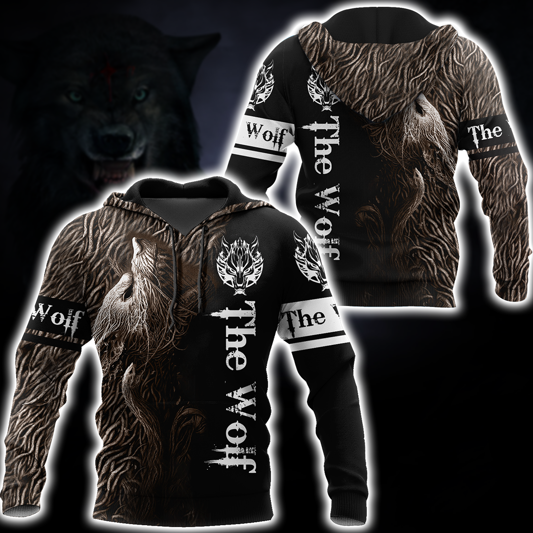 Viking Clothing Fenrir Viking Wolf Hoodie RLT12