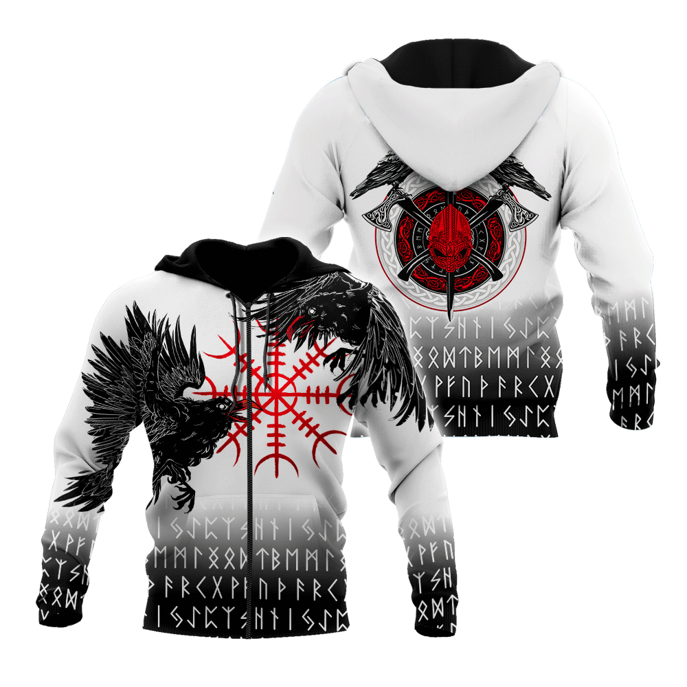 Viking Clothing Raven Tattoo Viking Hoodie RLT12