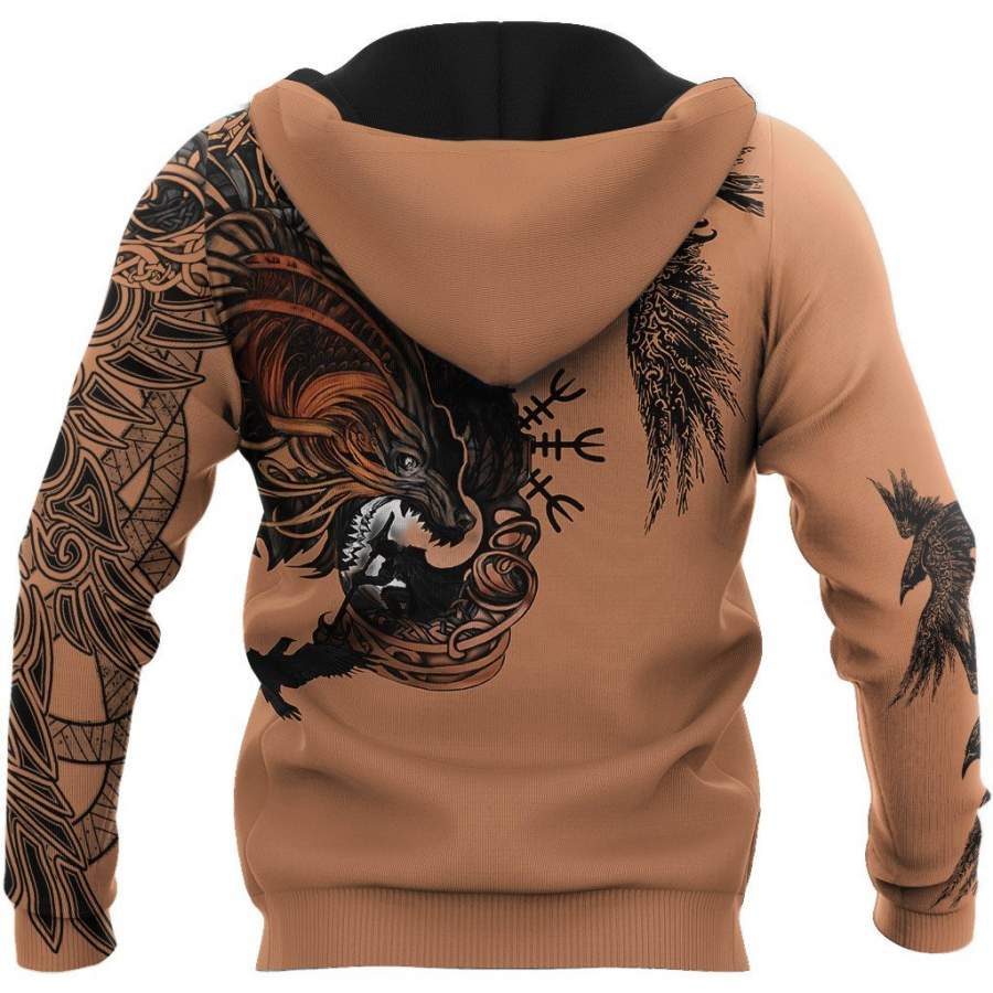 Viking Clothing Viking Wolf Fenrir Ii Hoodie RLT12