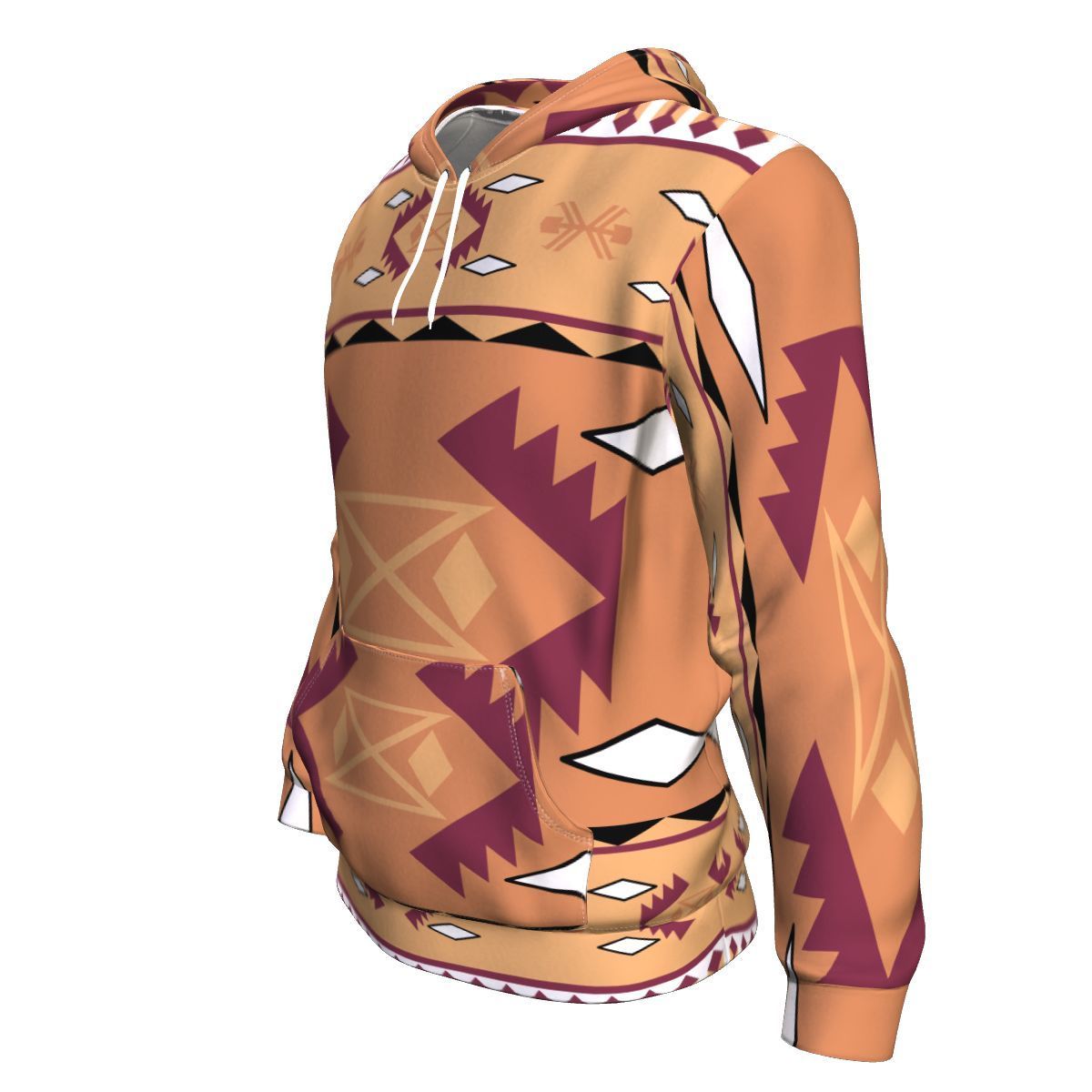 Pink Purple Tribal Pattern Native American All Over Hoodie LT10