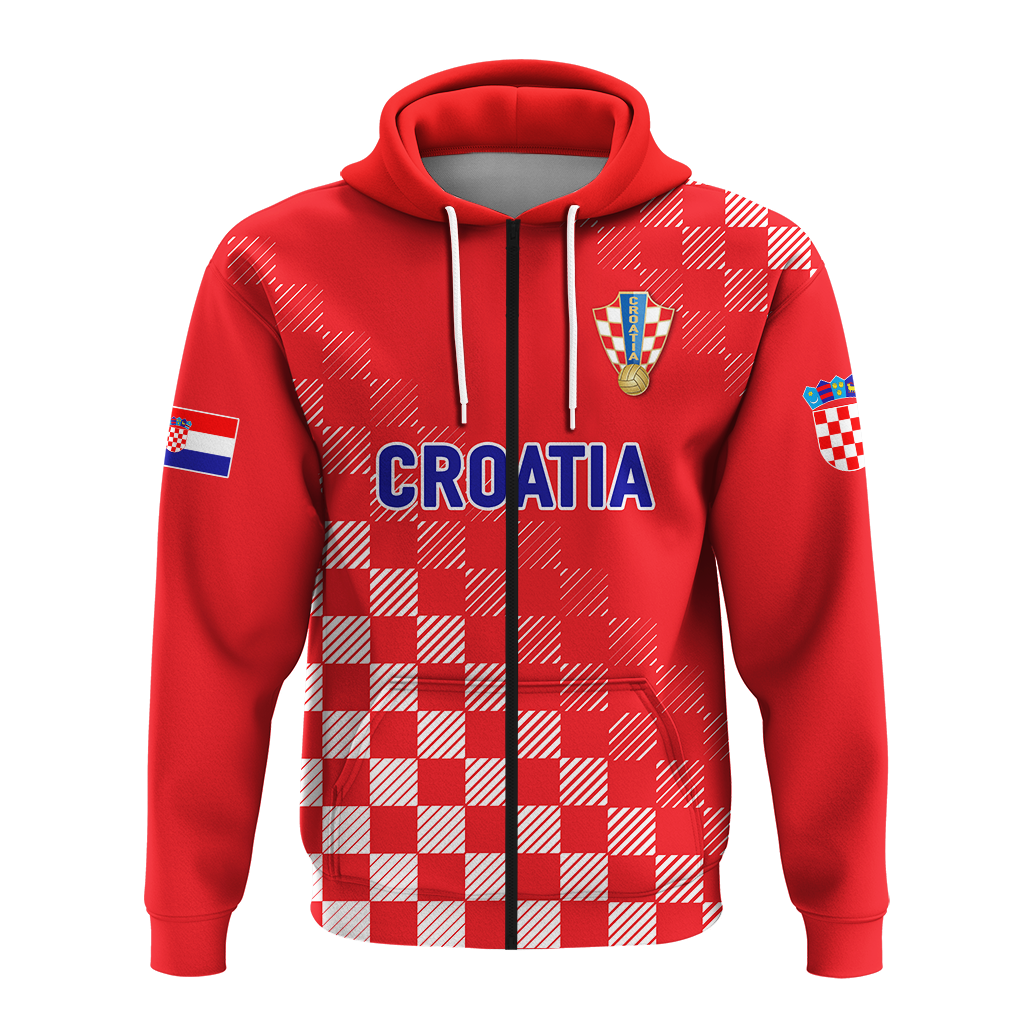 Custom Croatia Hoodie Football 2022 Champions Pride Red LT12