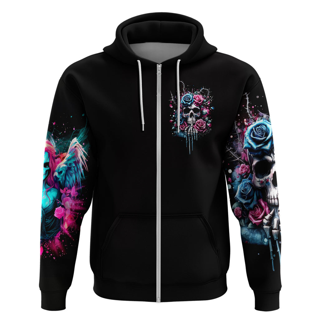 Rose Skull Hoodie Fresh Out Of Fucks DT01