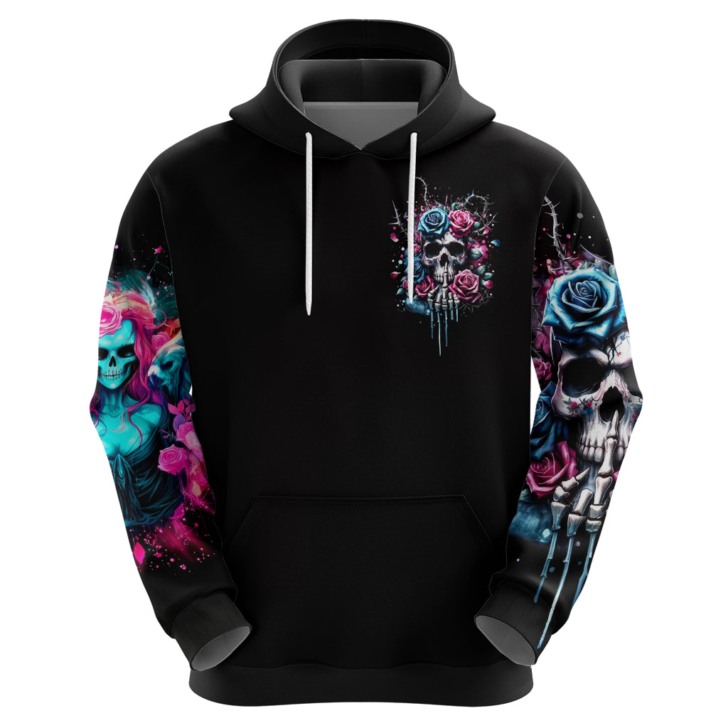 Rose Skull Hoodie Fresh Out Of Fucks DT01