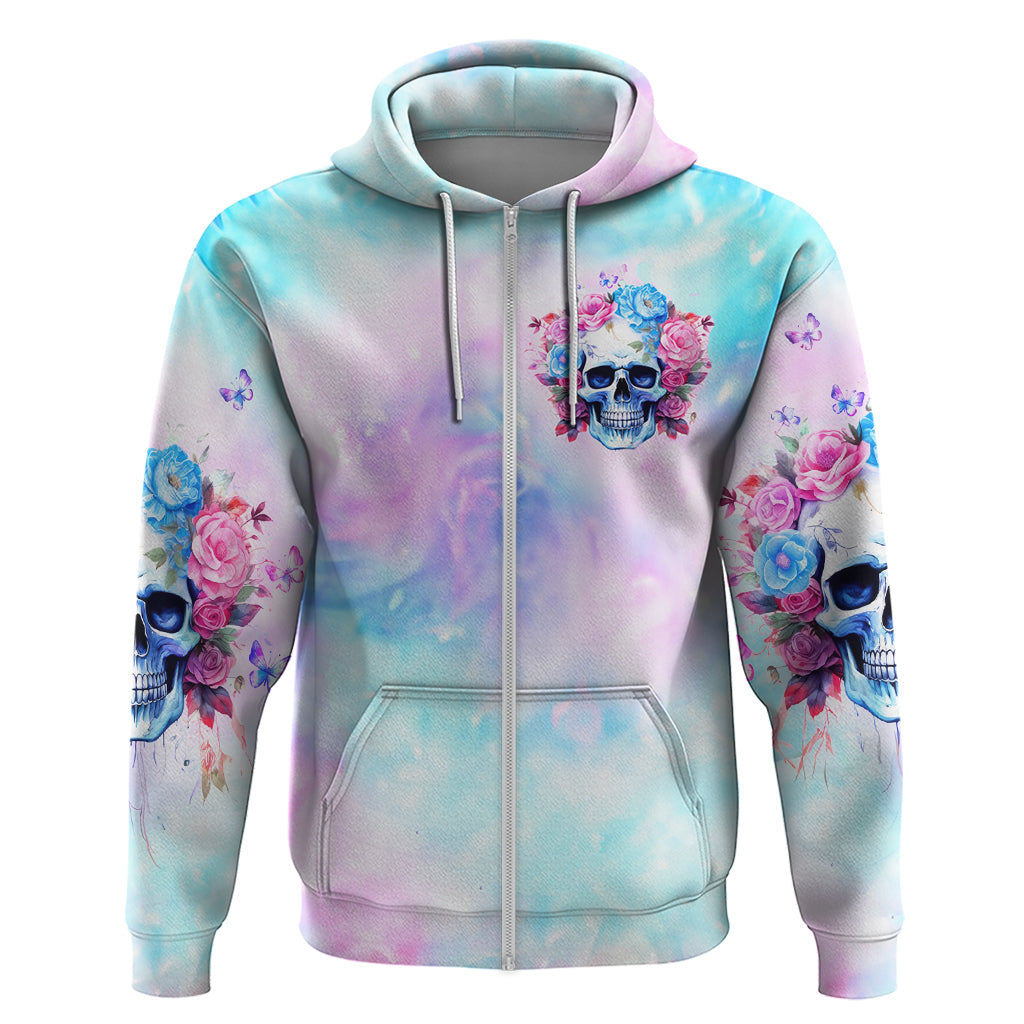 Flower Skull Hoodie I'm Not Anti-Social I'm Just Not User Friendly DT01