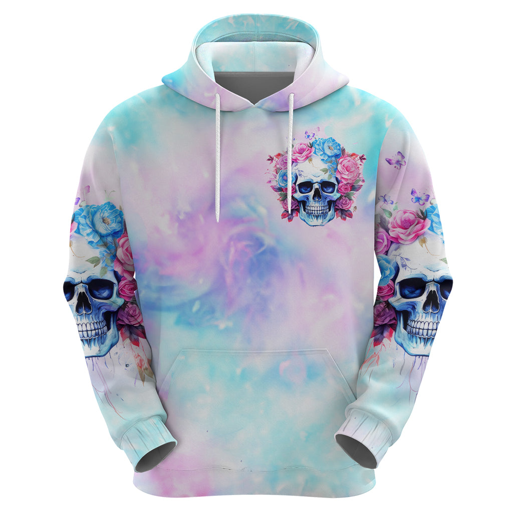 Flower Skull Hoodie I'm Not Anti-Social I'm Just Not User Friendly DT01