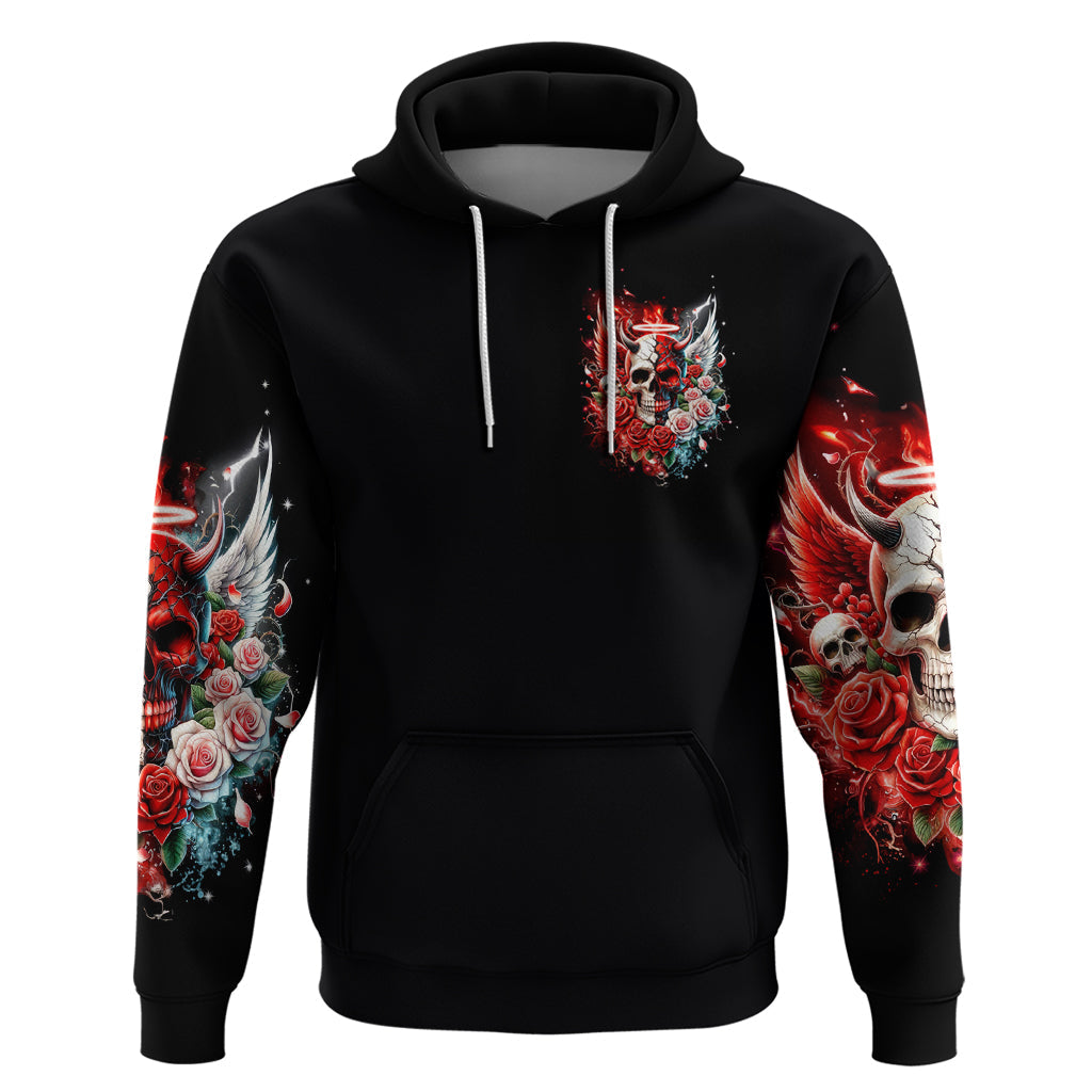 Evil Angel Skull Hoodie Even The Devil Was Once An Angel DT01