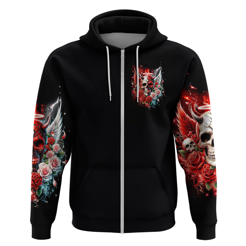 Evil Angel Skull Hoodie Even The Devil Was Once An Angel DT01