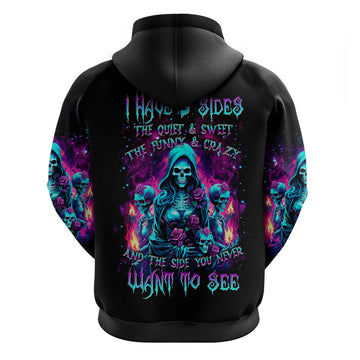 Witch Skull Hoodie I Have 3 Sides And The Side You Never Want To See DT01