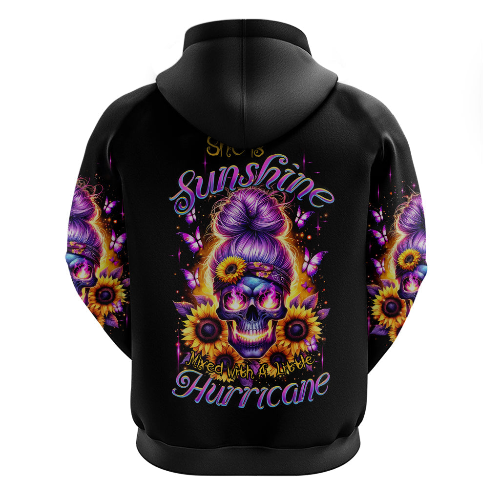 Sunflower Skull Hoodie She Is Sunshine Mixed With A Little Hurricane DT01