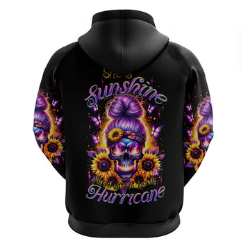Sunflower Skull Hoodie She Is Sunshine Mixed With A Little Hurricane DT01