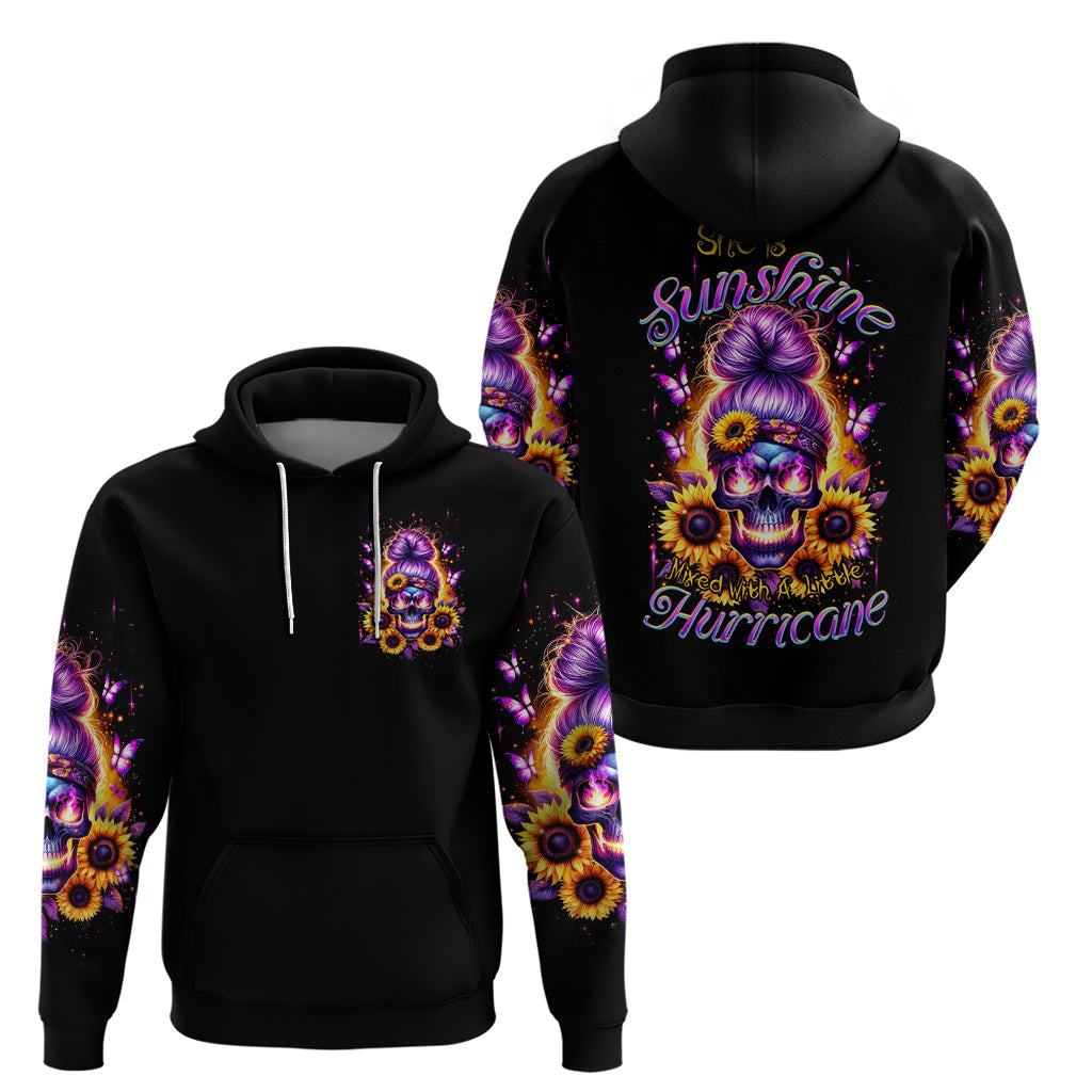 Sunflower Skull Hoodie She Is Sunshine Mixed With A Little Hurricane DT01