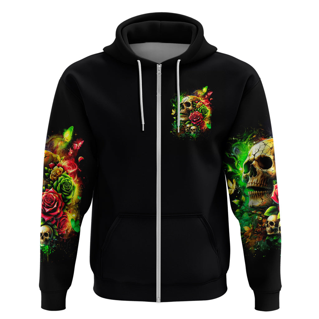 Rose Skull Hoodie Stuck Between IDK IDC DT01
