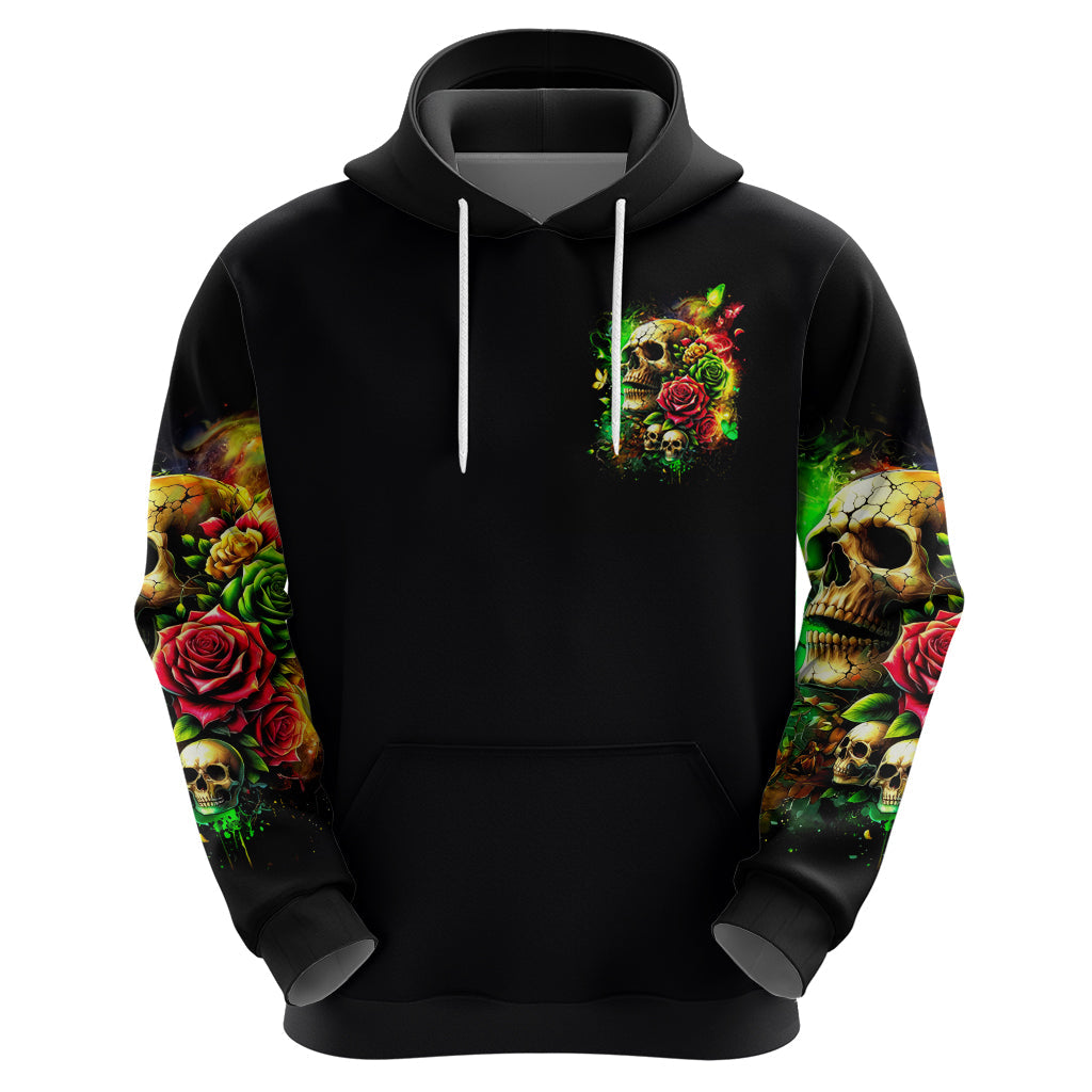 Rose Skull Hoodie Stuck Between IDK IDC DT01