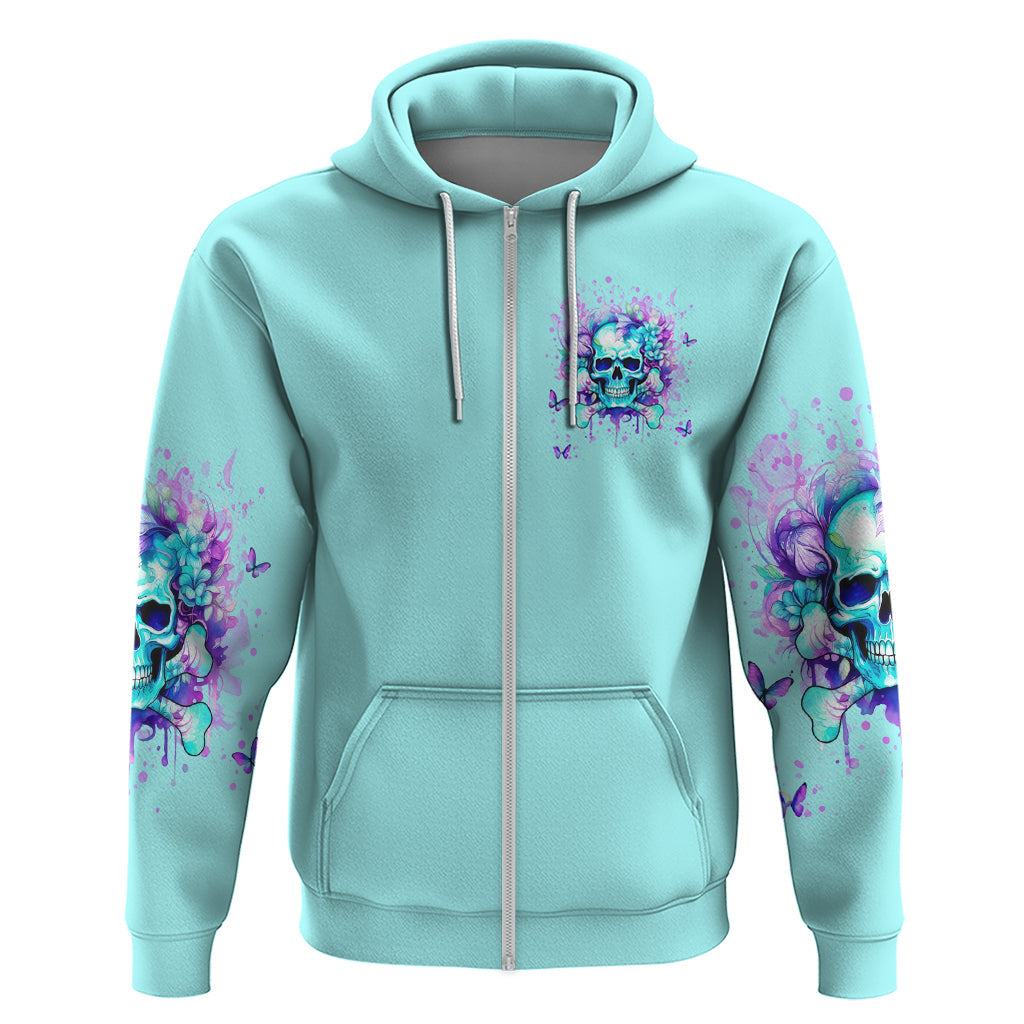 Flower Skull Hoodie I'm A Bitch With A Low Bullshiit Tolrange Don't Try Me DT01
