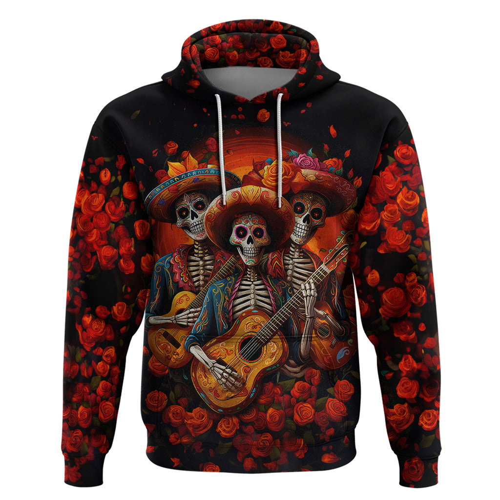 Day of Dead Skull Hoodie Sugar Skull Band Skeleton DT01