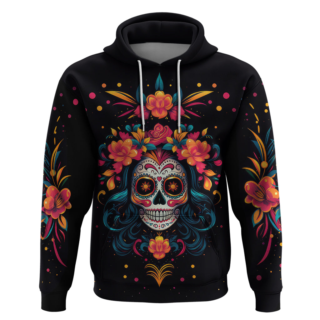 Day of Dead Skull Hoodie Sugar Skull Festival Lady DT01
