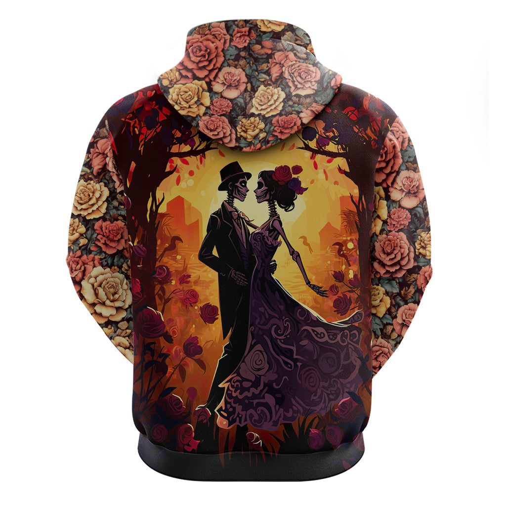 Day of Dead Couple Hoodie Sugar Skull Couple Dancing DT01