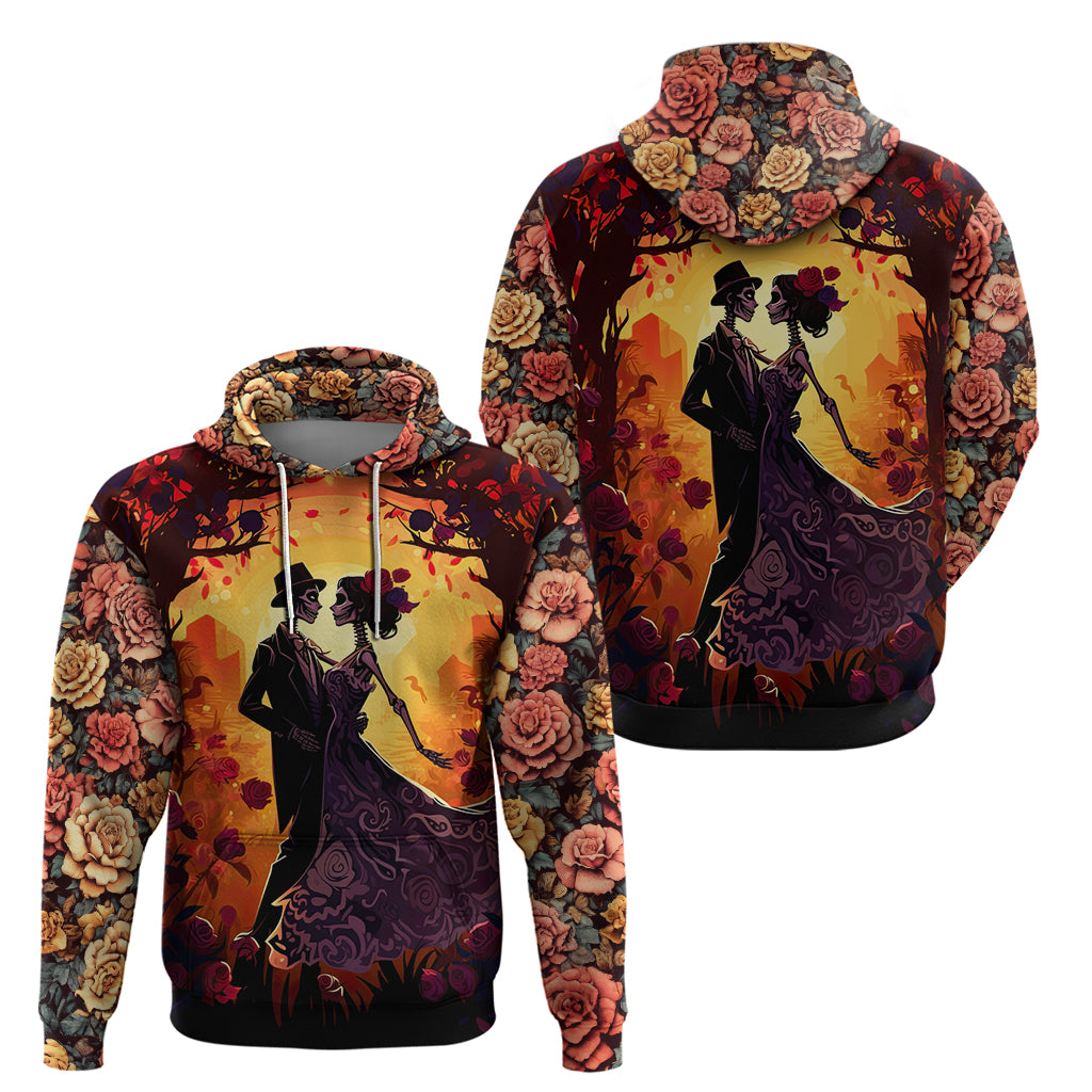 Day of Dead Couple Hoodie Sugar Skull Couple Dancing DT01