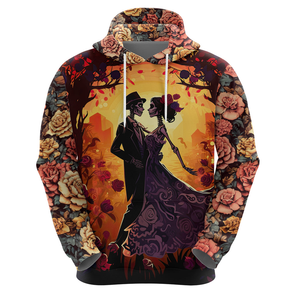 Day of Dead Couple Hoodie Sugar Skull Couple Dancing DT01