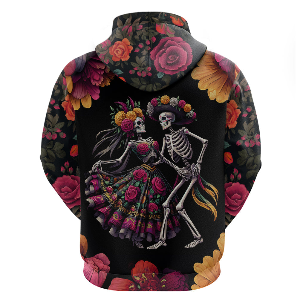 Day of Dead Couple Hoodie Sugar Skull Couple Dancing DT01