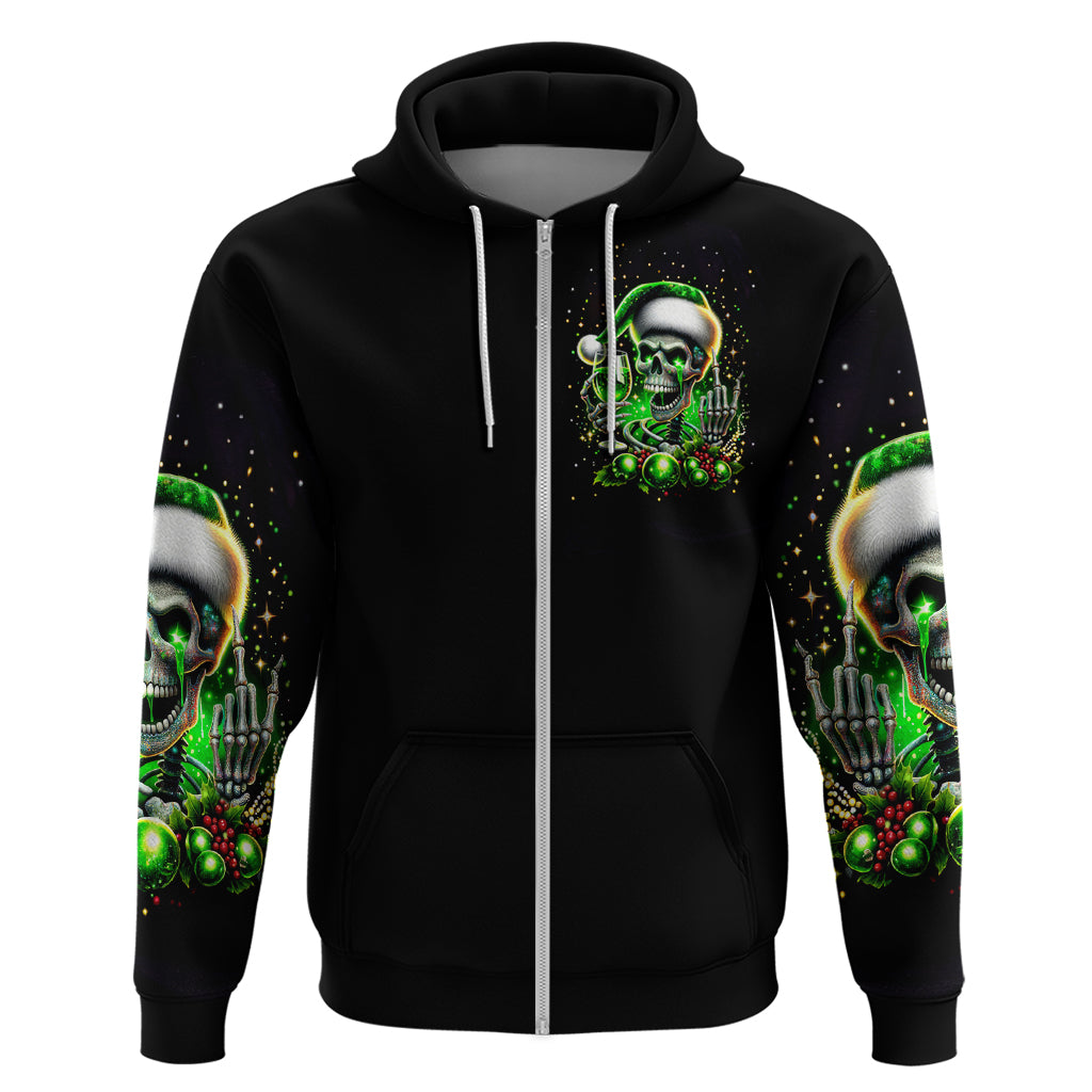 Christmas Skull Hoodie Drink Up Bitches DT01