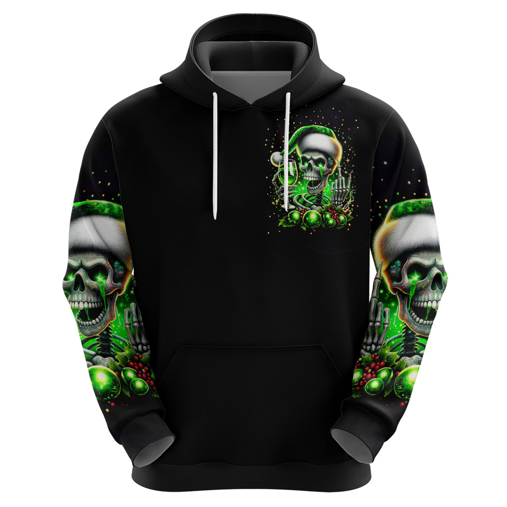 Christmas Skull Hoodie Drink Up Bitches DT01