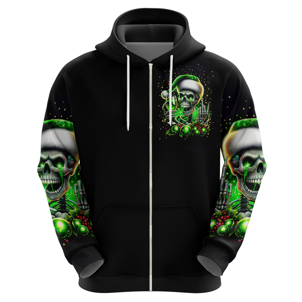 Christmas Skull Hoodie Drink Up Bitches DT01