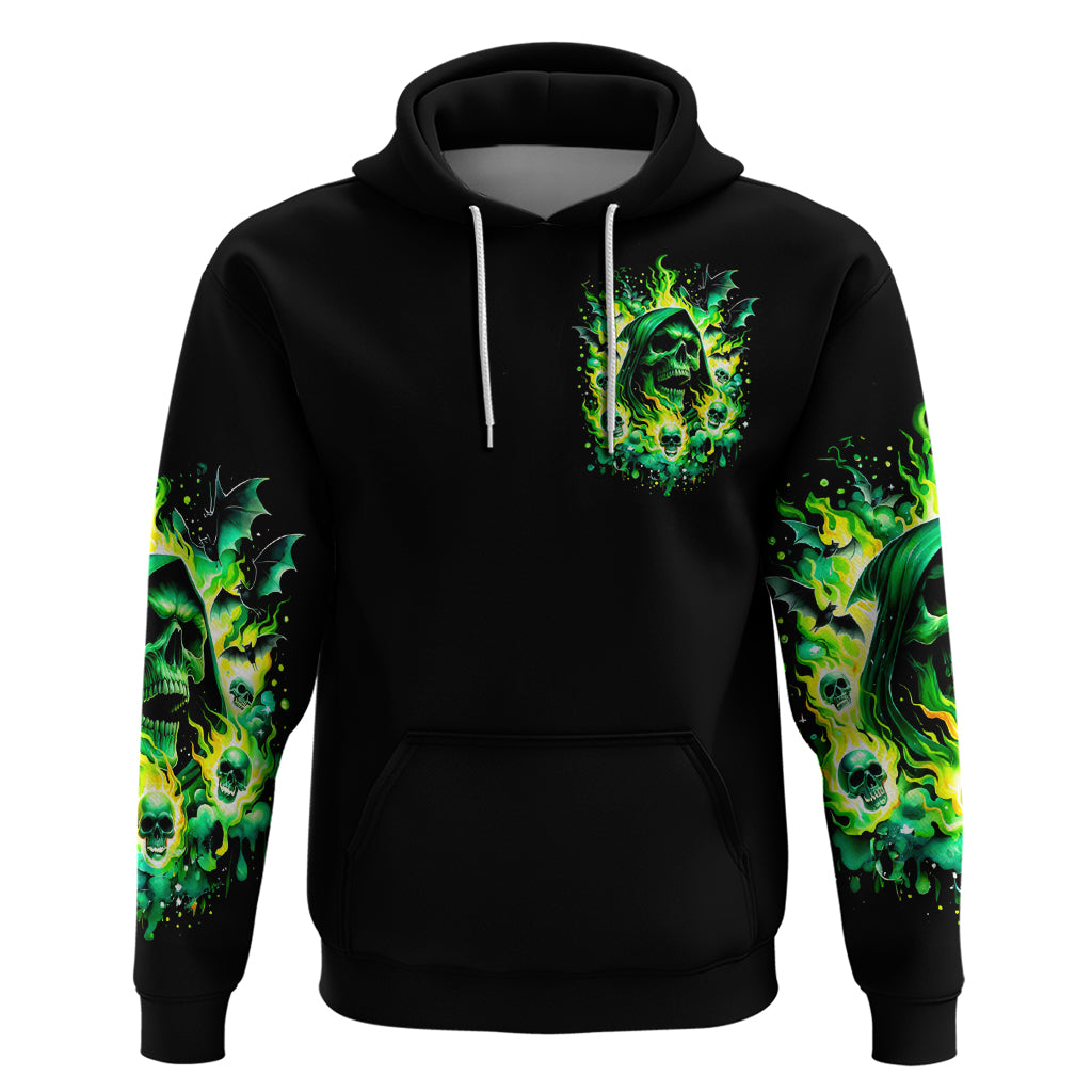 Flame Skull Hoodie Heaven Don't Want Me Hell Afraid I Take Over DT01