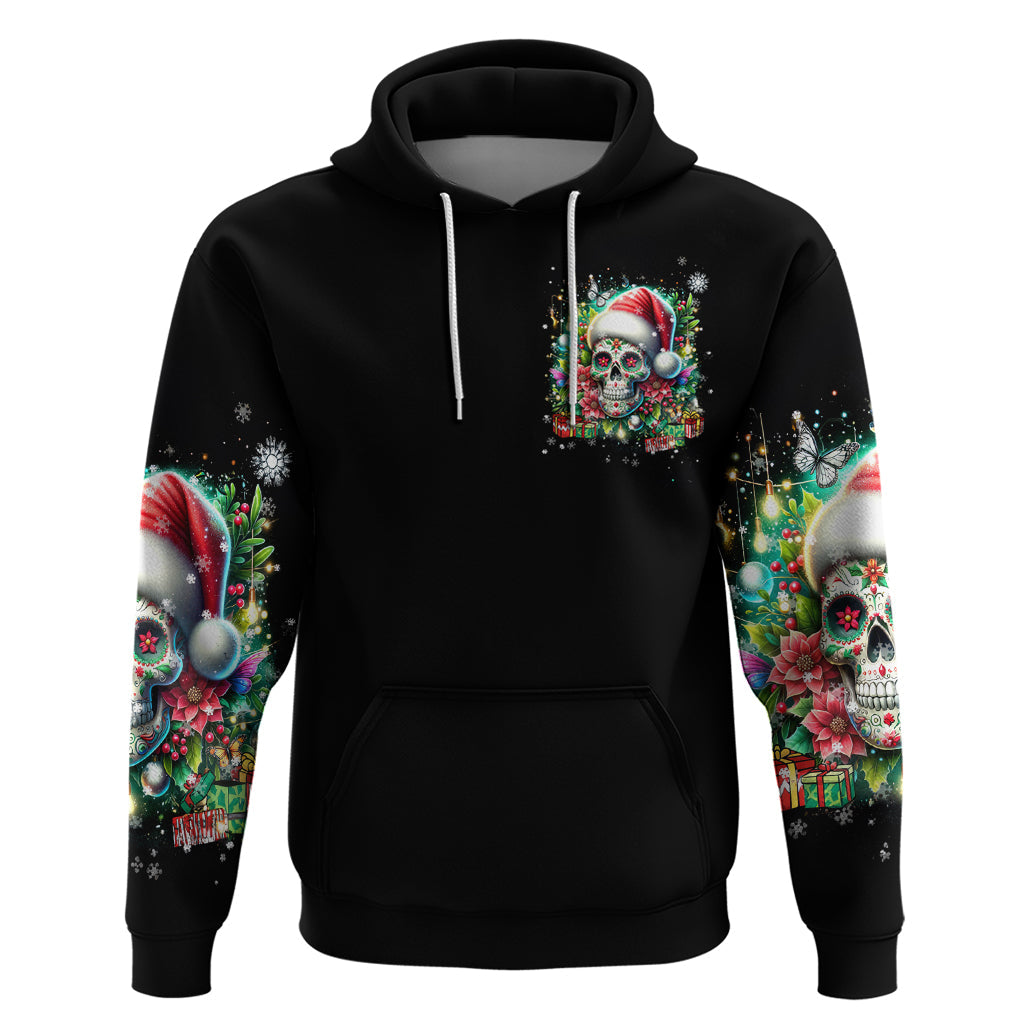 Christmas Skull Hoodie On The Naughty List I Regret Nothing DT01