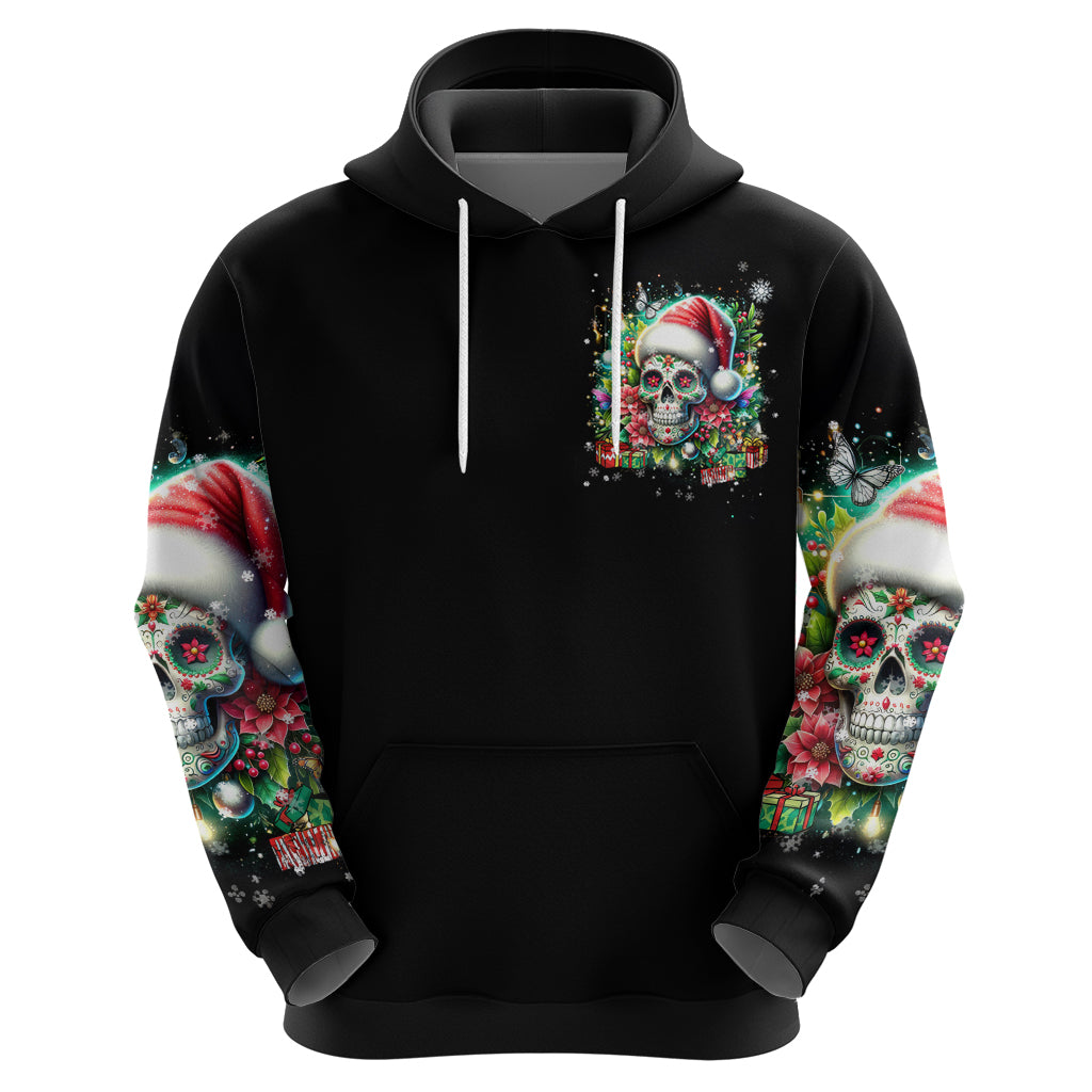 Christmas Skull Hoodie On The Naughty List I Regret Nothing DT01